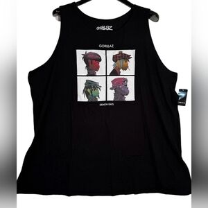 Gorillaz Demon Days Black Tank Top SIZE 6
